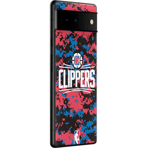 NBA LA Clippers Digi Camo Google Pixel 6 Skin